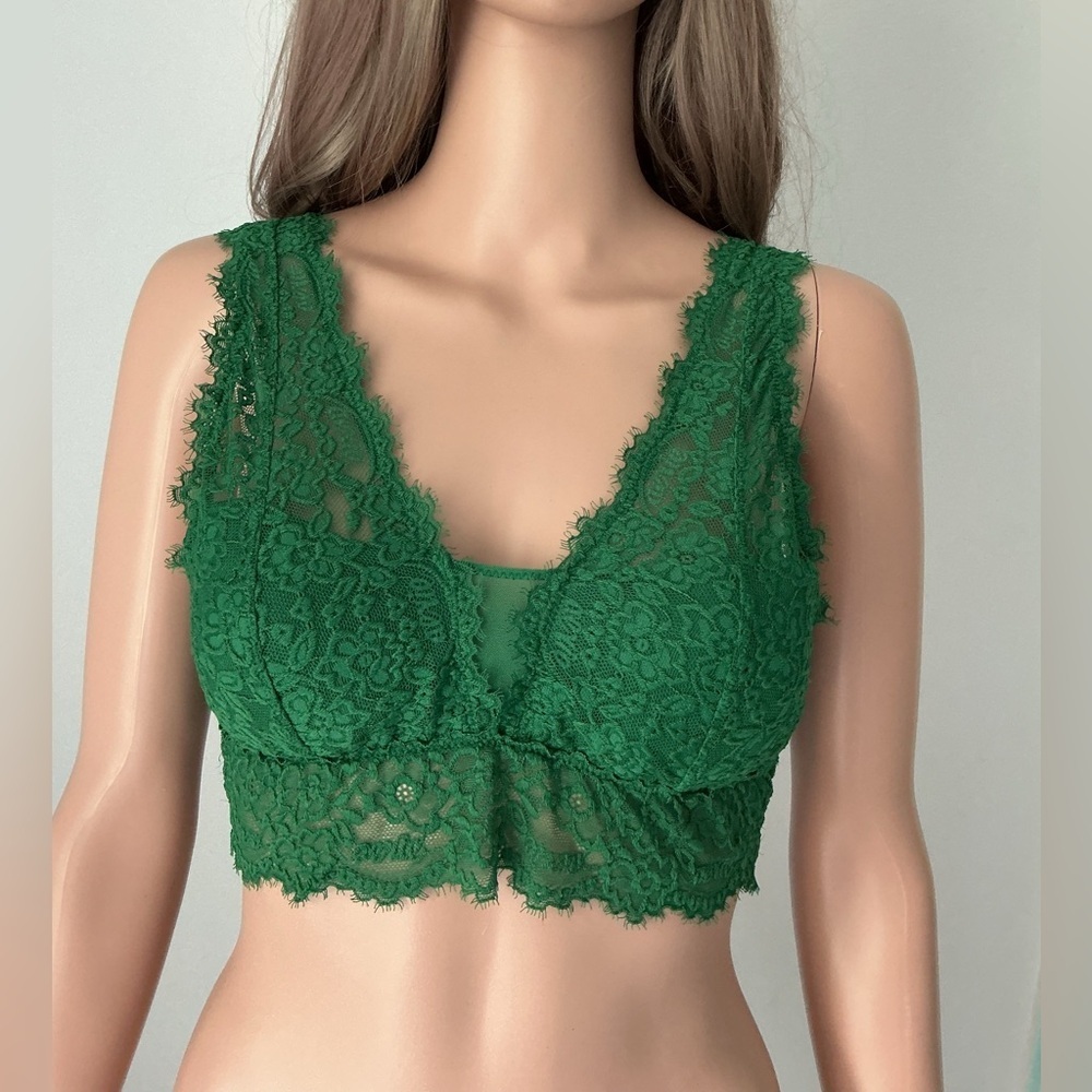 Aerie Lace Bralette Duo - Green and Red - Picture 6 of 16